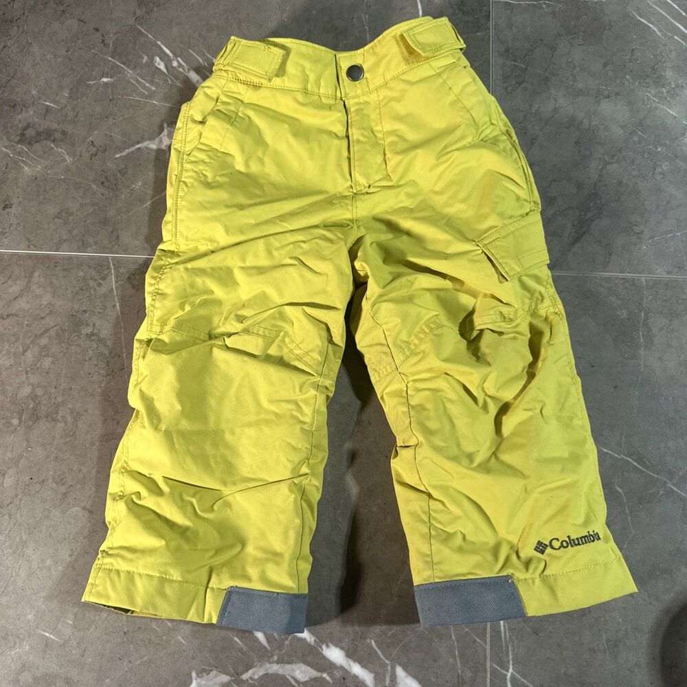 Columbia OMNI-HEAT Youth Toddler Unisex 2T Yellow Lime Snow Pants Adjustable